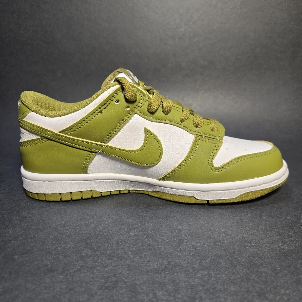 Nike Dunk Low (GS) Size 4Y / 5.5 Womens White/Pacific Moss Brand New FB9109-108